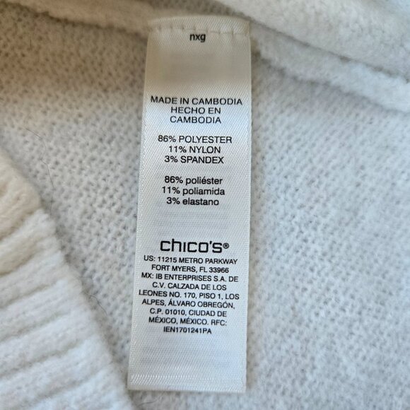 NWT Chico's Tinsel Sparkle Fair Isle Sweater - Picture 8 of 10